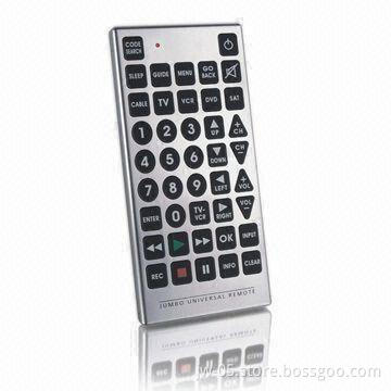 Universal Remote Control, Suitable for TV, VCR, DVD, SAT, and Cable Devices